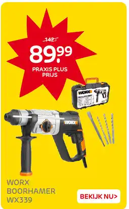 Praxis Worx Boorhamer WX339 aanbieding