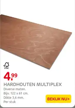 Praxis Hardhouten Multiplex aanbieding