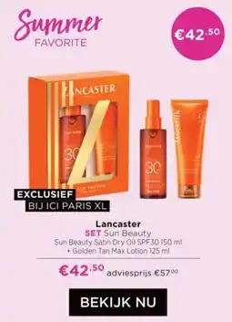 ICI Paris XL Lancaster SET Sun Beauty aanbieding