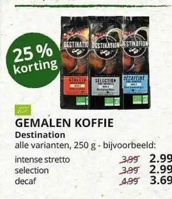 Natuurwinkel Gemalen Koffie Destination aanbieding