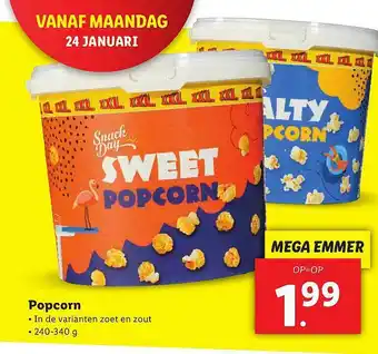 Lidl Snack Day Sweet Popcorn aanbieding