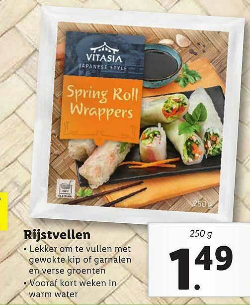 Spring Rolls Wrappers Rijstvellen aanbieding bij Lidl