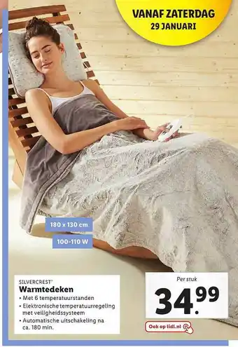 Lidl Warmtedeken aanbieding