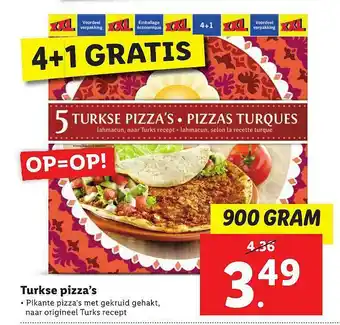 Lidl Turkse Pizza's aanbieding