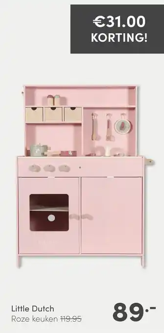 Baby & Tiener Little Dutch Roze keuken aanbieding