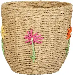 Intratuin Mica Decorations opbergmand Flora Bloem naturel D 24 H 23 cm aanbieding