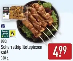 ALDI BBQ Scharrelkipfiletspiesen saté aanbieding