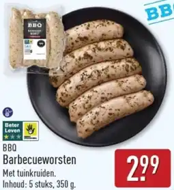 ALDI BBQ Barbecueworsten Met tuinkruiden. aanbieding