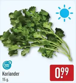 ALDI Koriander aanbieding