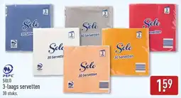 ALDI Solo 3-laags servetten aanbieding