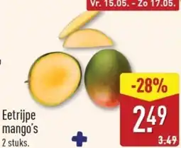 ALDI Eetrijpe mango's aanbieding