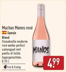 ALDI Muchas Manos rosé aanbieding