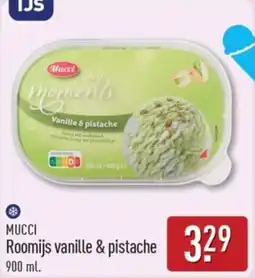 ALDI Mucci Roomijs vanille & pistache aanbieding