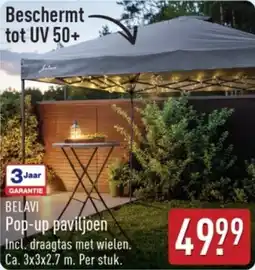 ALDI Belavi Pop-up paviljoen aanbieding