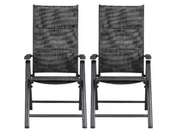 Lidl LIVARNO Set van 2 verstelbare tuinstoelen Toronto Deluxe aanbieding