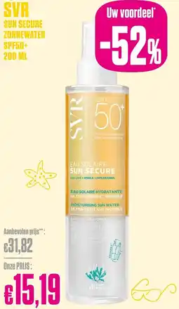 Medi Market SVR Sun secure zonnewater spf50+ aanbieding