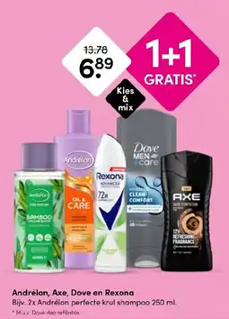 Drogisterij Visser Andrélon, Axe, Dove en Rexona aanbieding