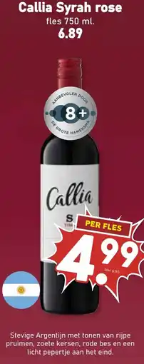 De Boerenschuur Callia Syrah rose aanbieding