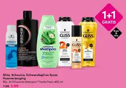 Drogisterij Visser Gliss, Schauma, Schwarzkopf en Syoss Haarverzorging aanbieding