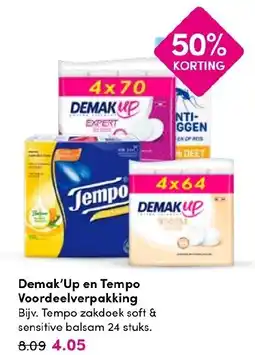 Drogisterij Visser Demak'Up en Tempo Voordeelverpakking aanbieding
