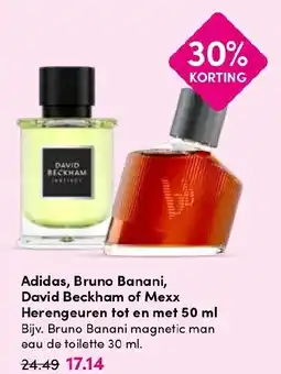 Drogisterij Visser Adidas, Bruno Banani, David Beckham of Mexx Herengeuren aanbieding
