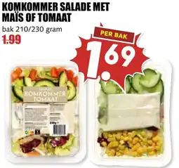 De Boerenschuur Komkommer salade met maïs of tomaat aanbieding