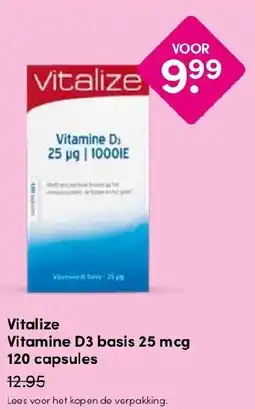 Drogisterij Visser Vitalize Vitamine D3 basis 25 mcg aanbieding