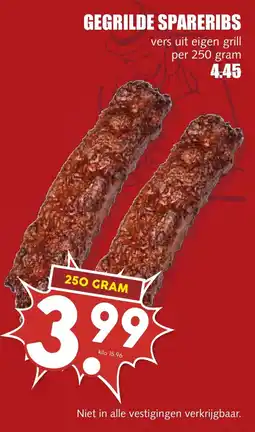 De Boerenschuur Gegrilde spareribs aanbieding