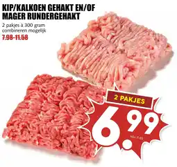 De Boerenschuur Kip/kalkoen gehakt en/of mager rundergehakt aanbieding