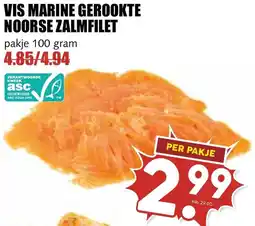 De Boerenschuur Vis marine gerookte noorse zalmfilet aanbieding