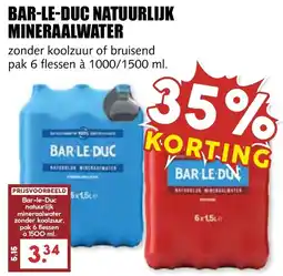 De Boerenschuur Bar-le-duc natuurlijk mineraalwater aanbieding