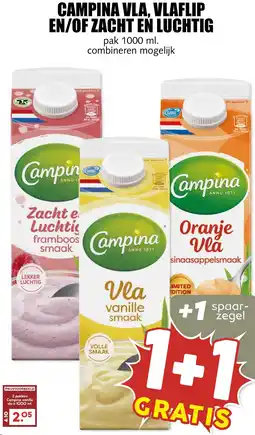 De Boerenschuur Campina vla, vlaflip en/of zacht en luchtig aanbieding