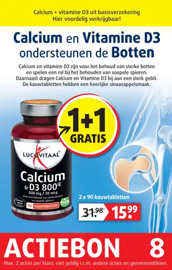 Calcium en Vitamine D3 ondersteunen de Botten