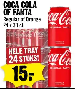Dirck 3 Coca cola of Fanta Regular of Orange aanbieding