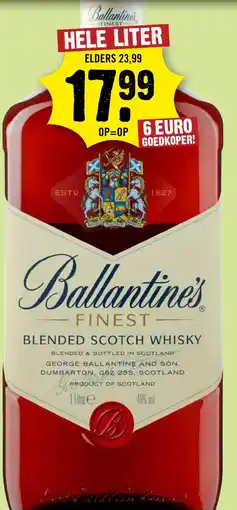 Dirck 3 Ballantine's Blended scotch whisky aanbieding