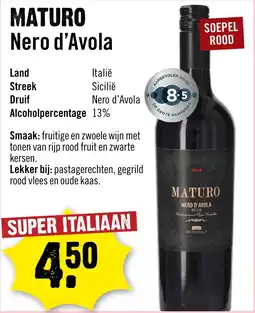 Dirck 3 Maturo Nero d'Avola aanbieding