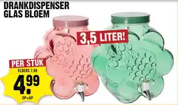 Dirck 3 Drankdispenser glas bloem aanbieding