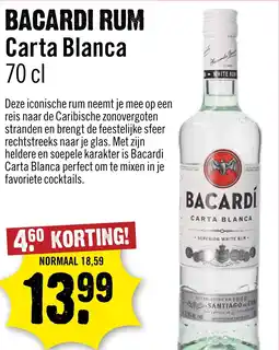 Dirck 3 Bacardi rum carta blanca aanbieding