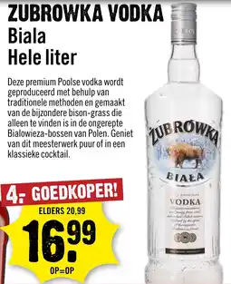 Dirck 3 Zubrowka vodka Biala aanbieding