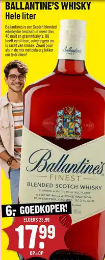 Dirck 3 Ballantine's whisky aanbieding