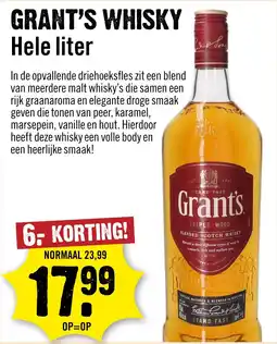 Dirck 3 Grant's whisky aanbieding
