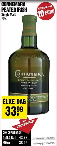 Dirck 3 Connemara Peated Irish Single Malt aanbieding