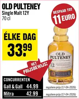 Dirck 3 Old Pulteney Single Malt 12Y aanbieding