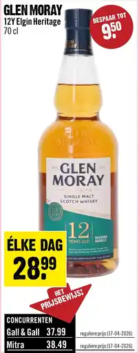 Dirck 3 Glen Moray 12Y Elgin Heritage aanbieding