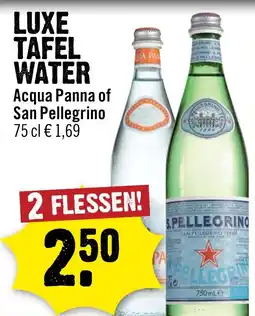 Dirck 3 Luxe Tafel Water Acqua Panna of San Pellegrino aanbieding