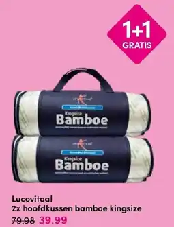 Drogisterij Visser Lucovitaal 2x hoofdkussen bamboe kingsize aanbieding