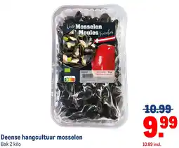 Makro Deense hangcultuur mosselen aanbieding
