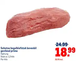 Makro Schotse kogelbiefstuk bovenbil gevliesd prime aanbieding