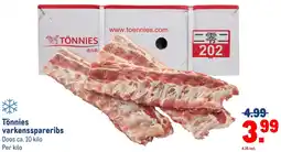 Makro Tönnies varkensspareribs aanbieding
