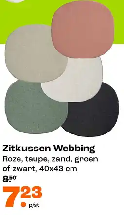 Kwantum Zitkussen Webbing aanbieding